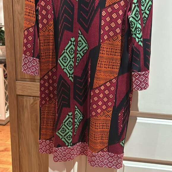 DIANE VON FURSTENBERG 10 rose shirt dress print - Picture 9 of 10